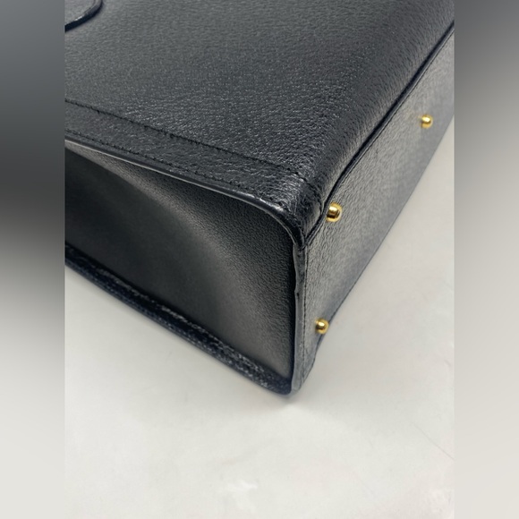 GUCCI vintage “DIANA”Bamboo Leather Tote Black - Picture 8 of 16